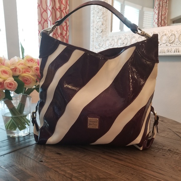 Dooney & Bourke Handbags - DOONEY & BOURKE Purple Zebra Hobo Bag